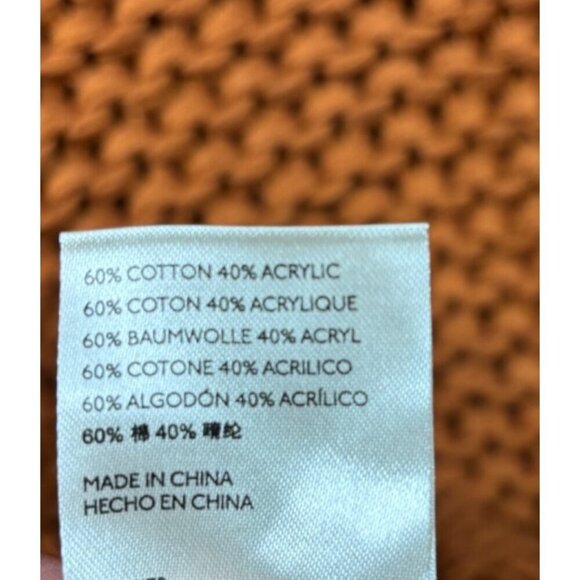 Free People Sweater Womens XS Orange Dolman Chunky Knit My Only Sunshine - Picture 5 of 5